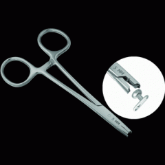 Hemostat for 5 mm disk dermal anchor / skin diver ::DAHM-5::