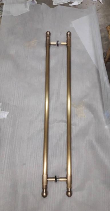 ฺBrass Door handle long 150 cm.D:38 mm.(1.5'') Code ACMR15A price/set