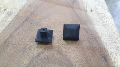 Brass knob item code N053BU size wide 25 x 25 mm high under 13 mm.