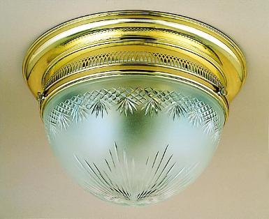 Pendant Lamp brass with cut glass Item Code ELS018A size wide 15'' deep 9'' also available inhanging