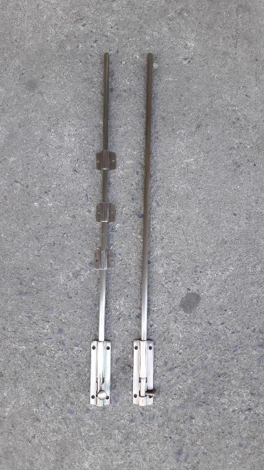 Brass door lock Item Code W030ME size wide 32 mm. long 60 cm. stick 9 mm.