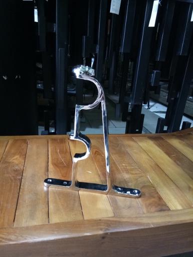 Brass curtain holder in nickle finished Item Code CTHN.20 size long 180 mm. wide 19 mm. deep 194 mm.